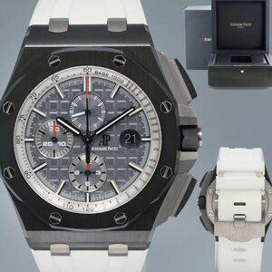 Audemars Piguet Royal Oak White Strap Mens Watch